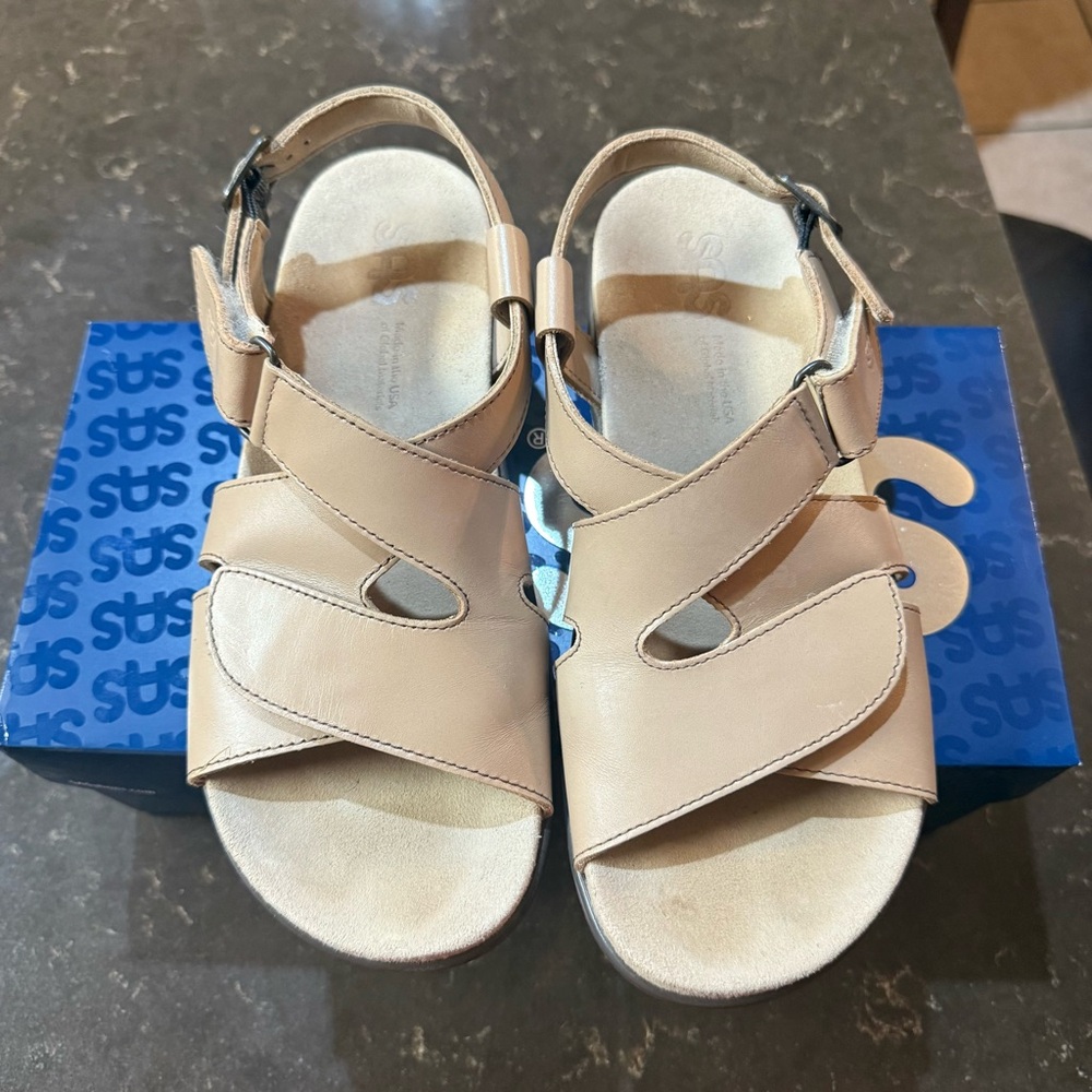 SAS Truffle Huggy Strappy Sandals
